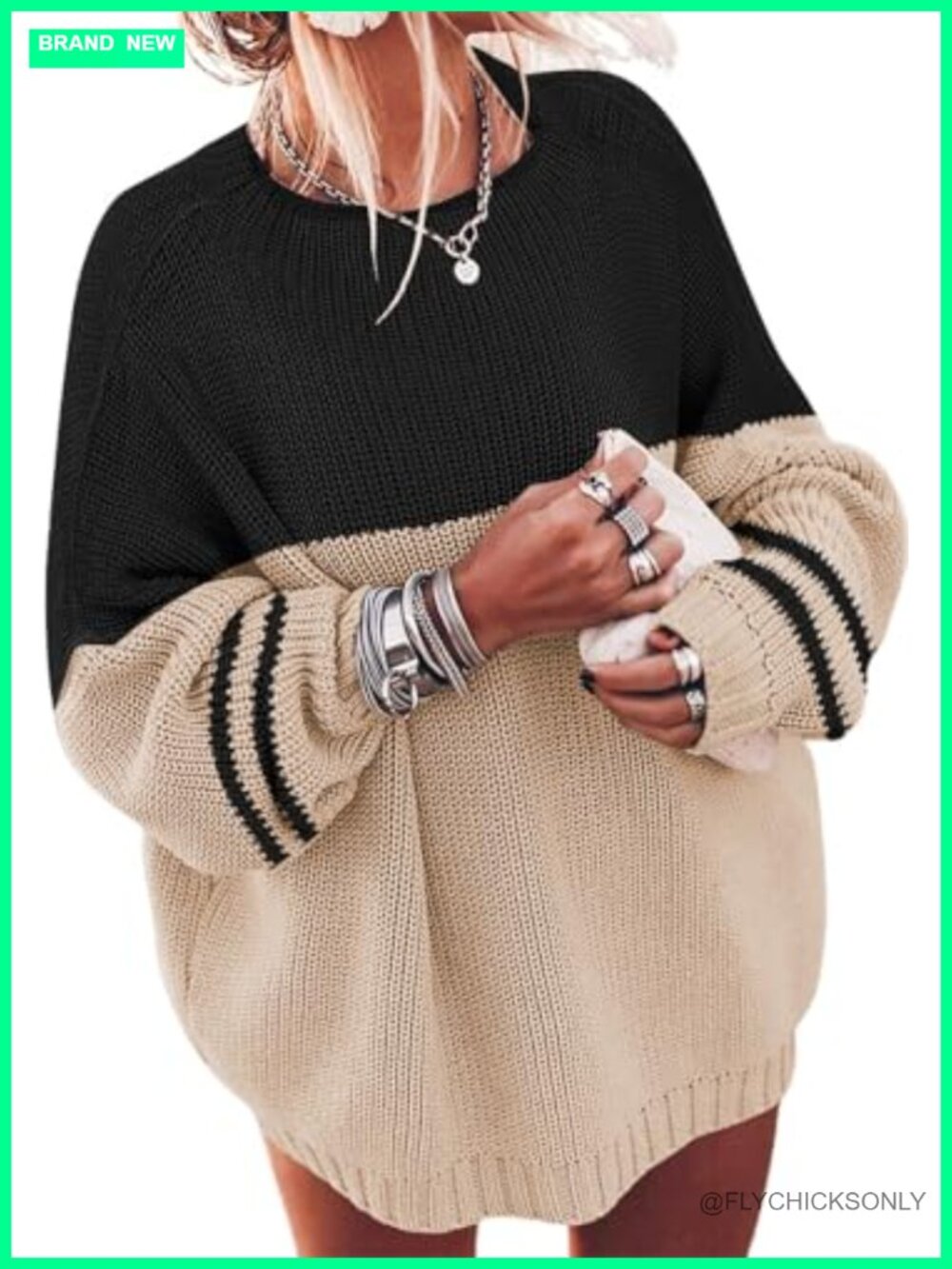 Womens Oversized Chunky Knit Sweater Mock Neck Batwing Long Sleeve Pullover